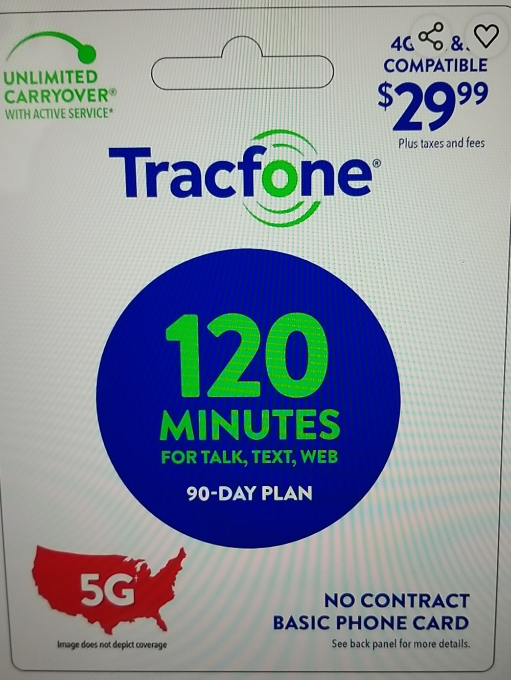 5 Brand New Tracfone 120 Minutes Prepaid Airtime Cards - Picture 12 of 12
